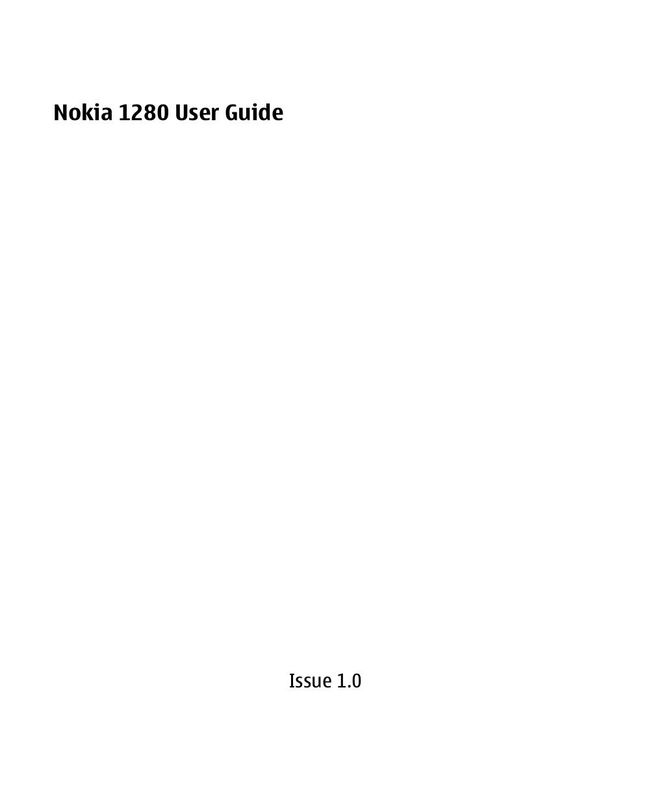 Nokia 1280 Cell Phone User Manual