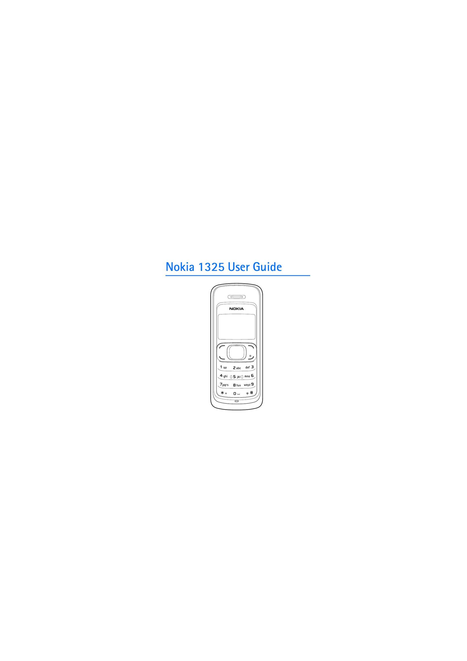 Nokia 1325 Cell Phone User Manual