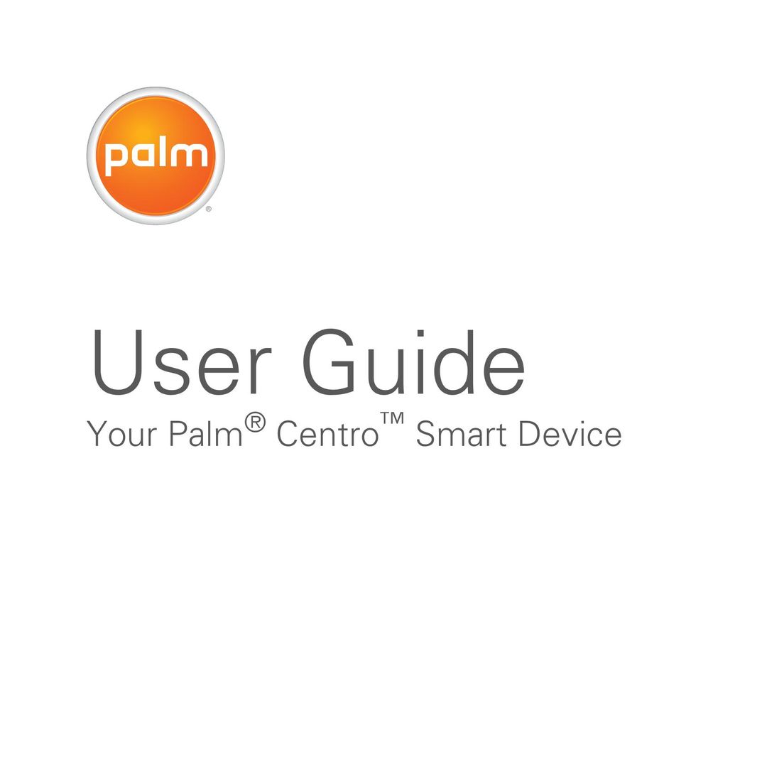 Palm PDA CentroTM Smart Device Cell Phone User Manual