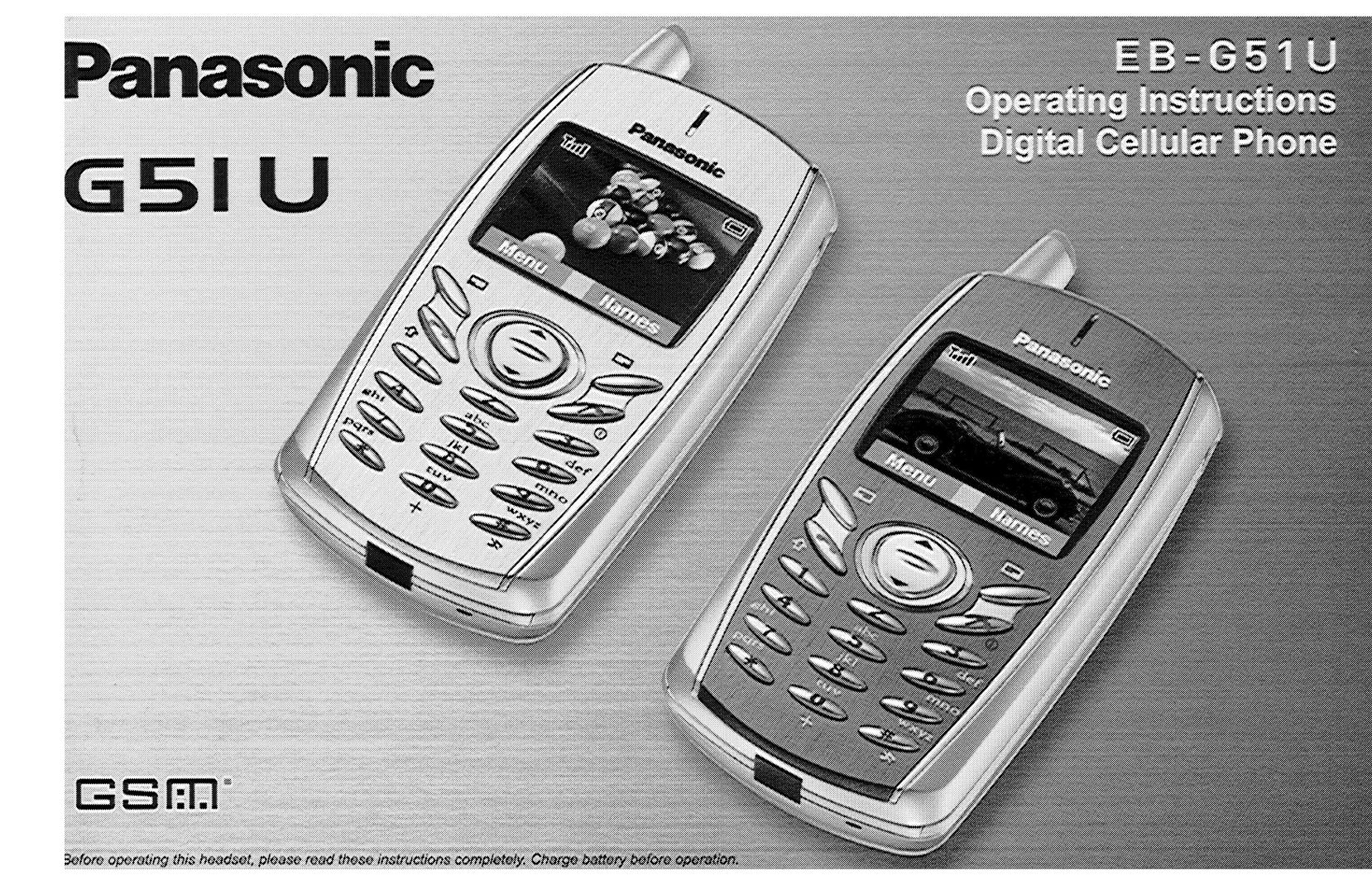 Panasonic EB-G51U Cell Phone User Manual