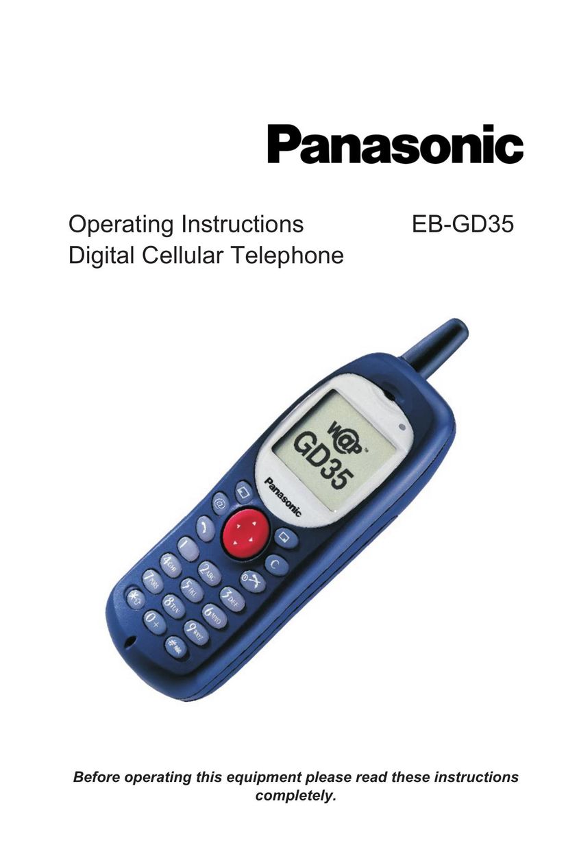 Panasonic EB-GD35 Cell Phone User Manual