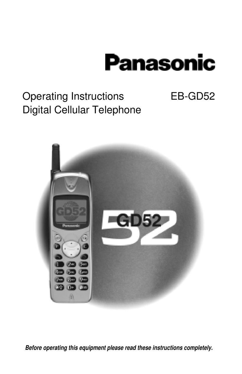 Panasonic EB-GD52 Cell Phone User Manual