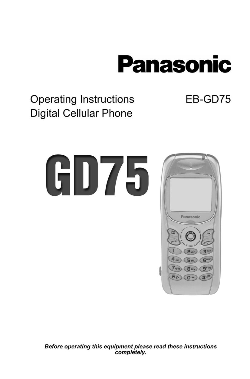 Panasonic EB-GD75 Cell Phone User Manual
