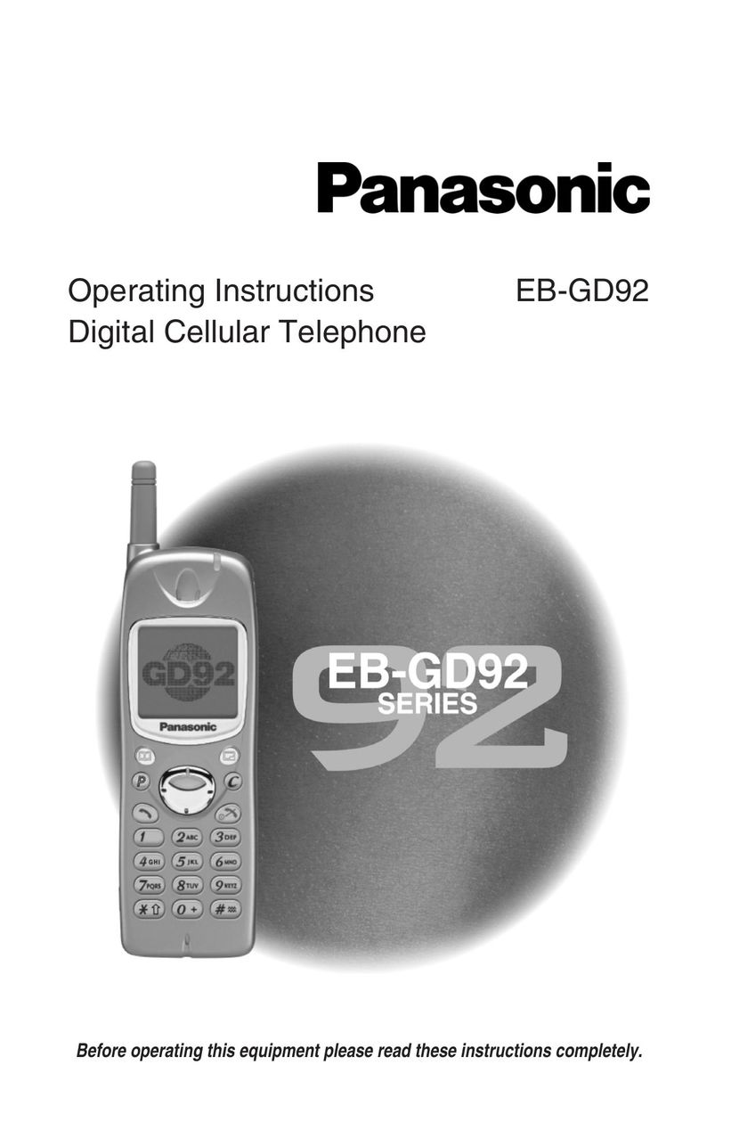 Panasonic EB-GD92 Cell Phone User Manual