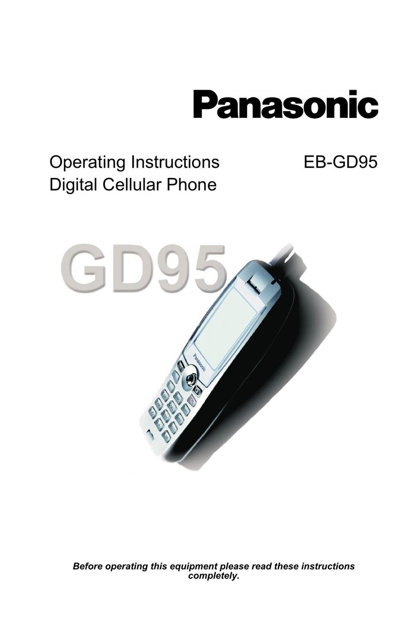 Panasonic EB-GD95 Cell Phone User Manual