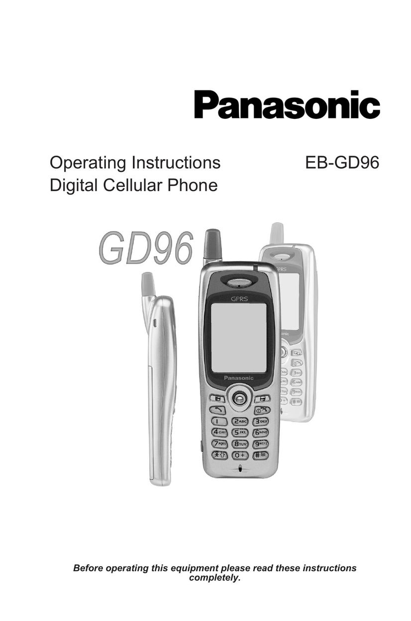 Panasonic EB-GD96 Cell Phone User Manual