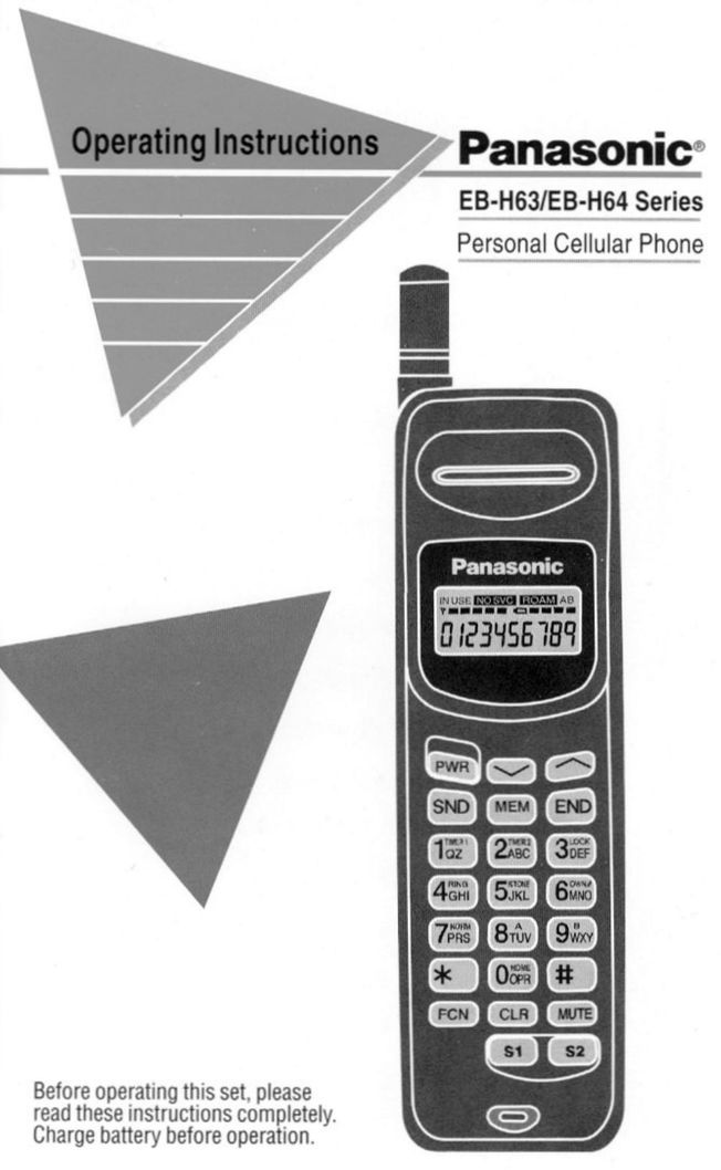 Panasonic EB-H64 Cell Phone User Manual