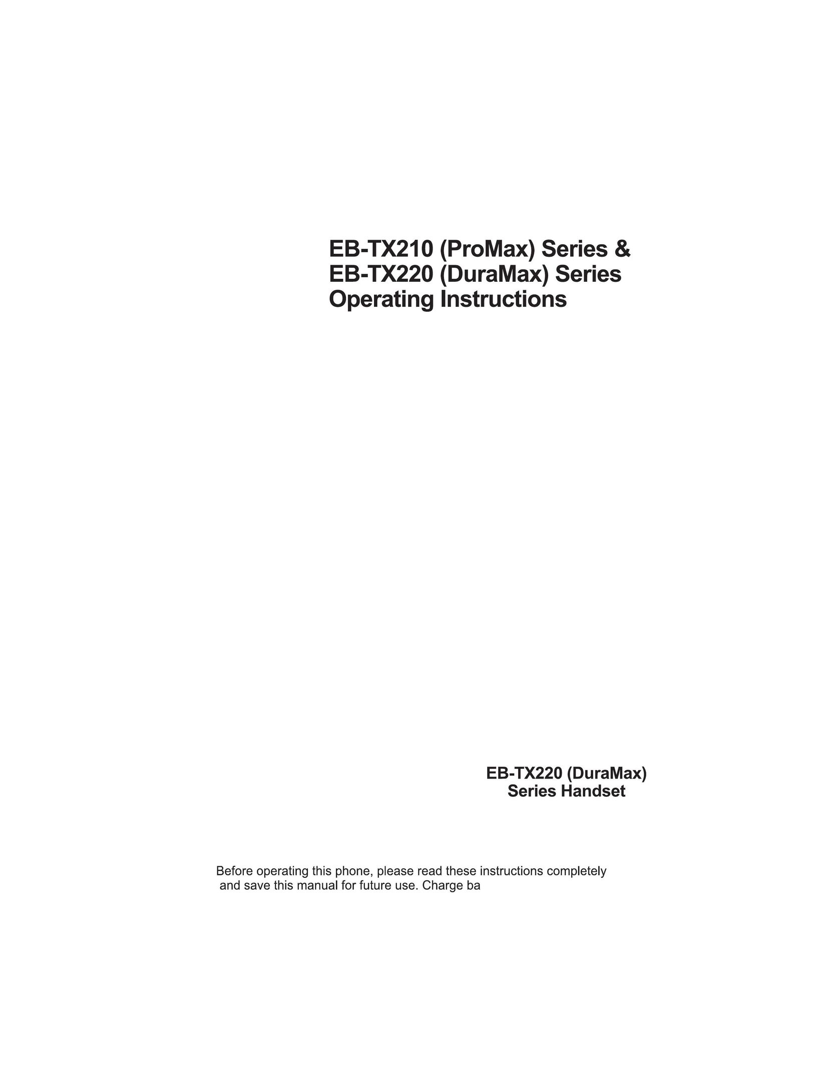 Panasonic EB-TX220 Cell Phone User Manual