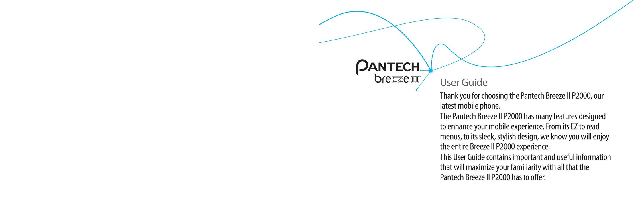 Pantech P2000 Cell Phone User Manual