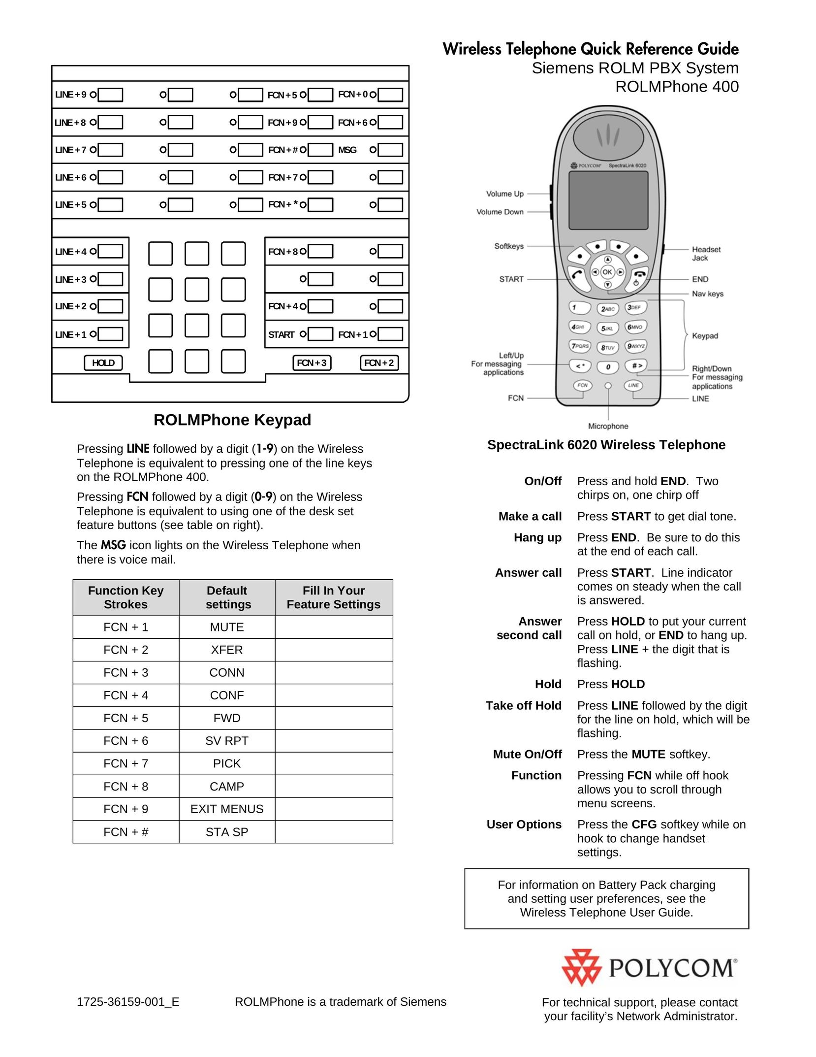 Polycom ROLM PBX Cell Phone User Manual