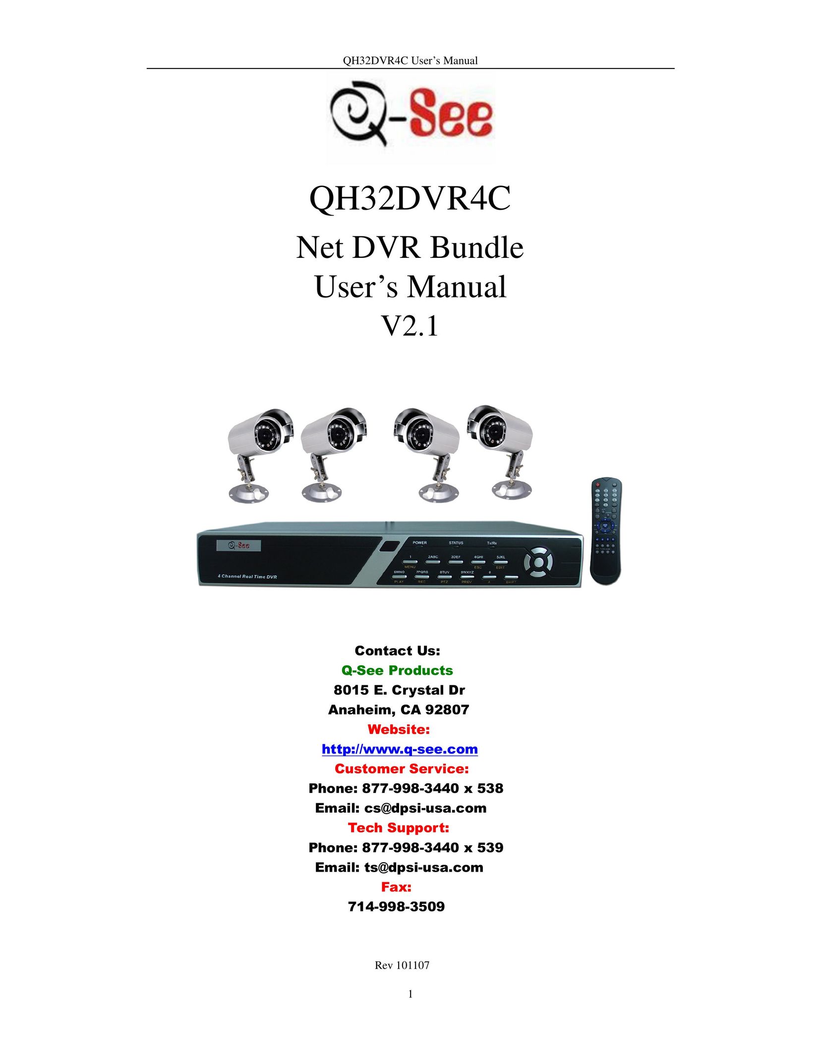 Q-See QH32DVR4C Cell Phone User Manual