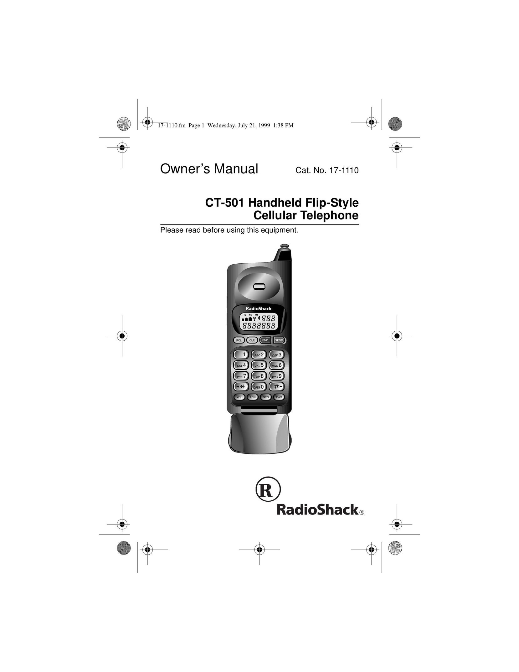 Radio Shack CT-501 Cell Phone User Manual