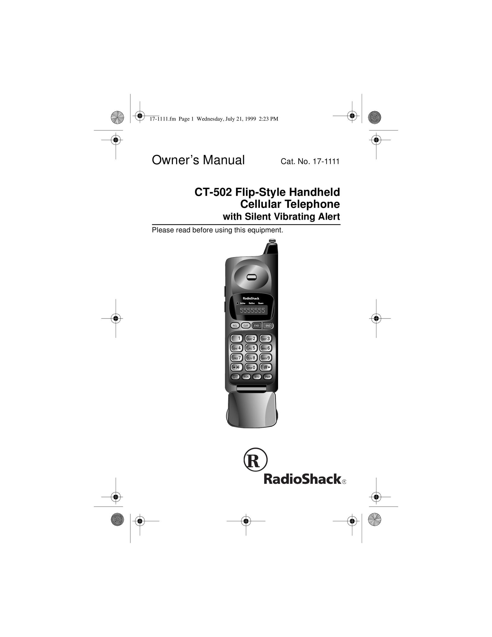 Radio Shack CT-502 Cell Phone User Manual
