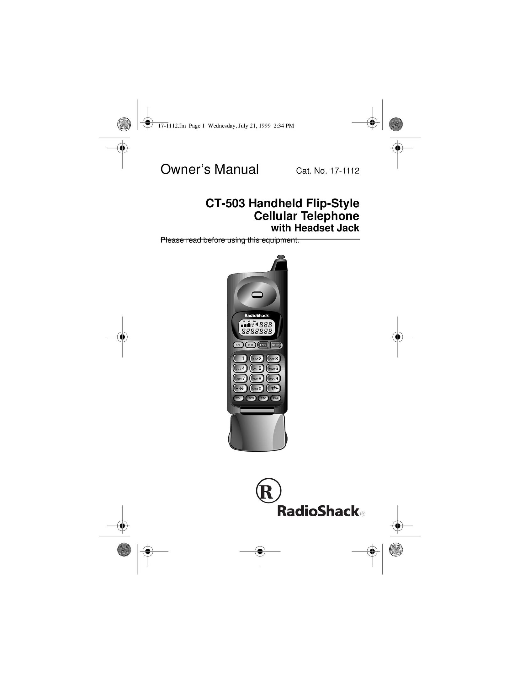 Radio Shack CT-503 Cell Phone User Manual