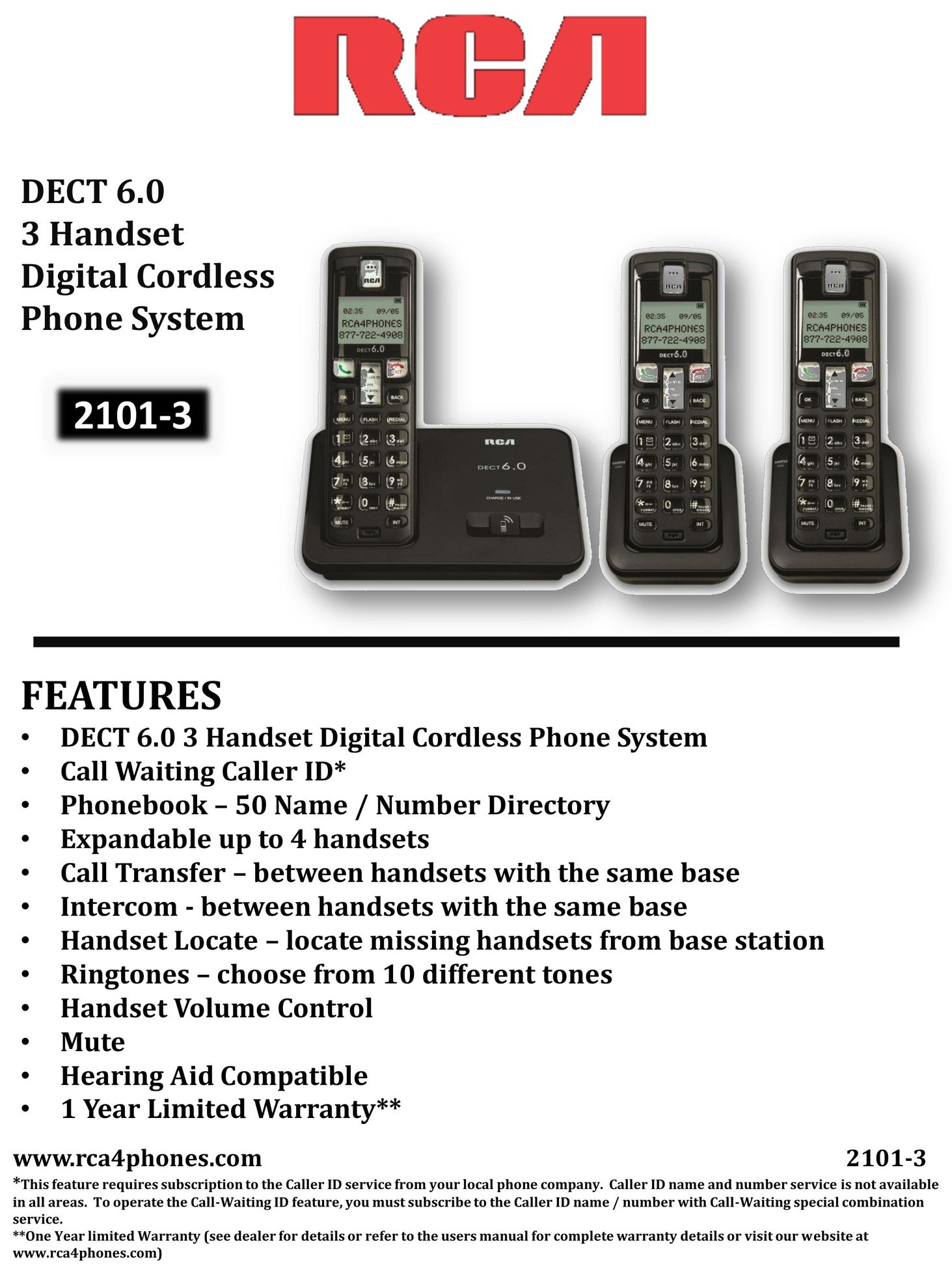 RCA 21013 Cell Phone User Manual