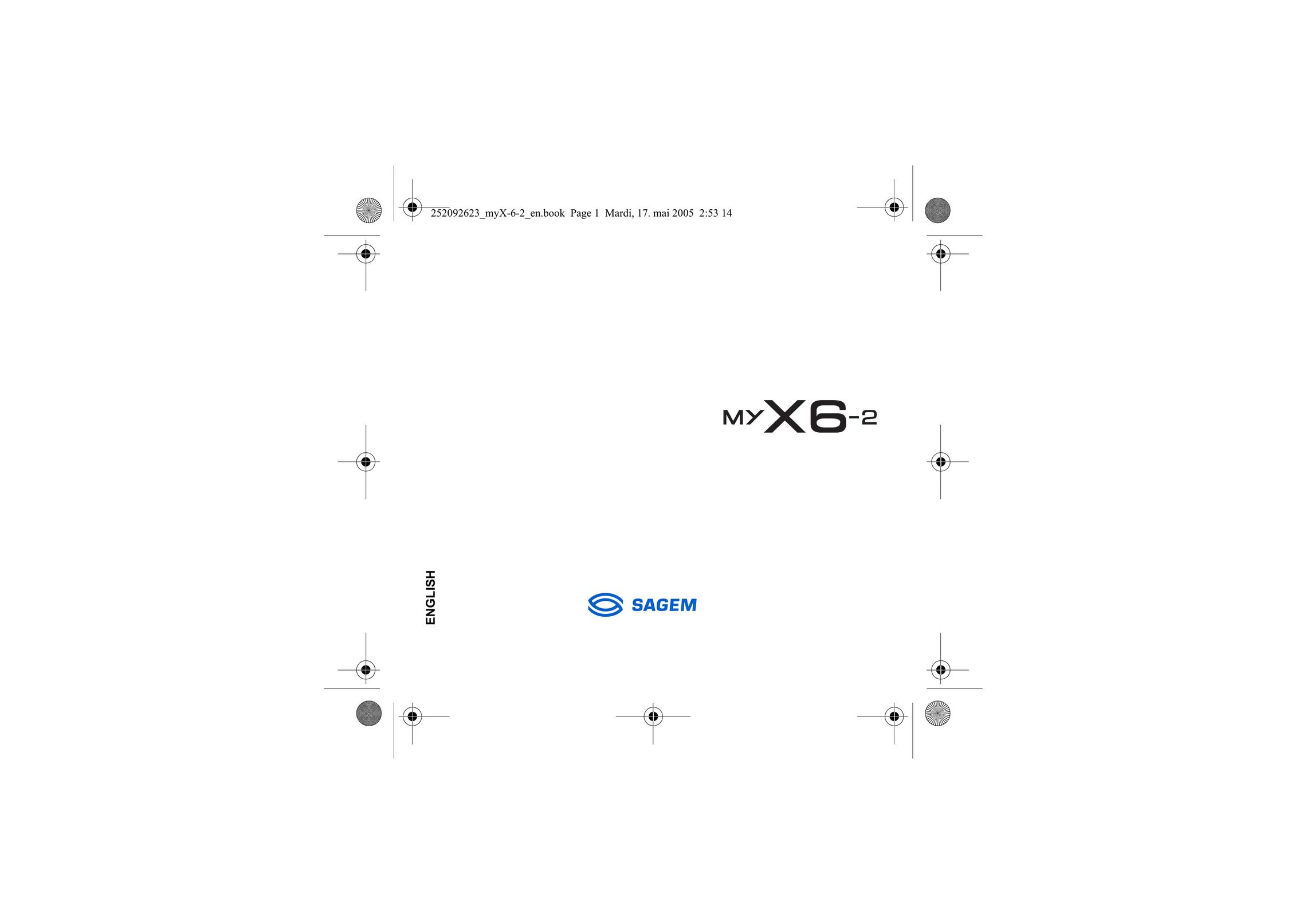 Sagem MY X6-2 Cell Phone User Manual