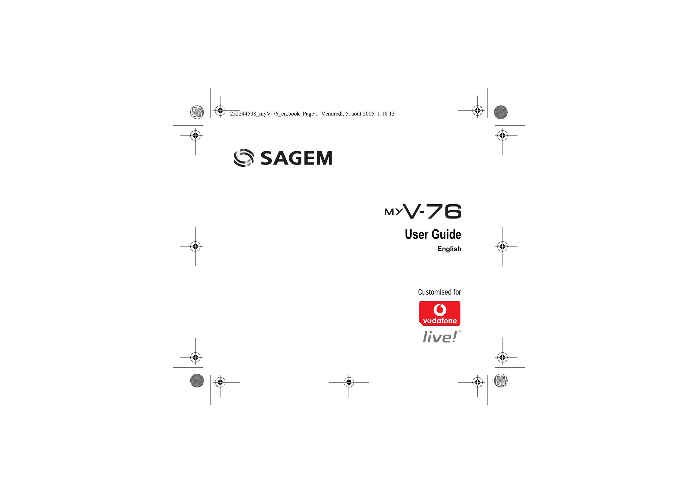 Sagem MYV-76 Cell Phone User Manual