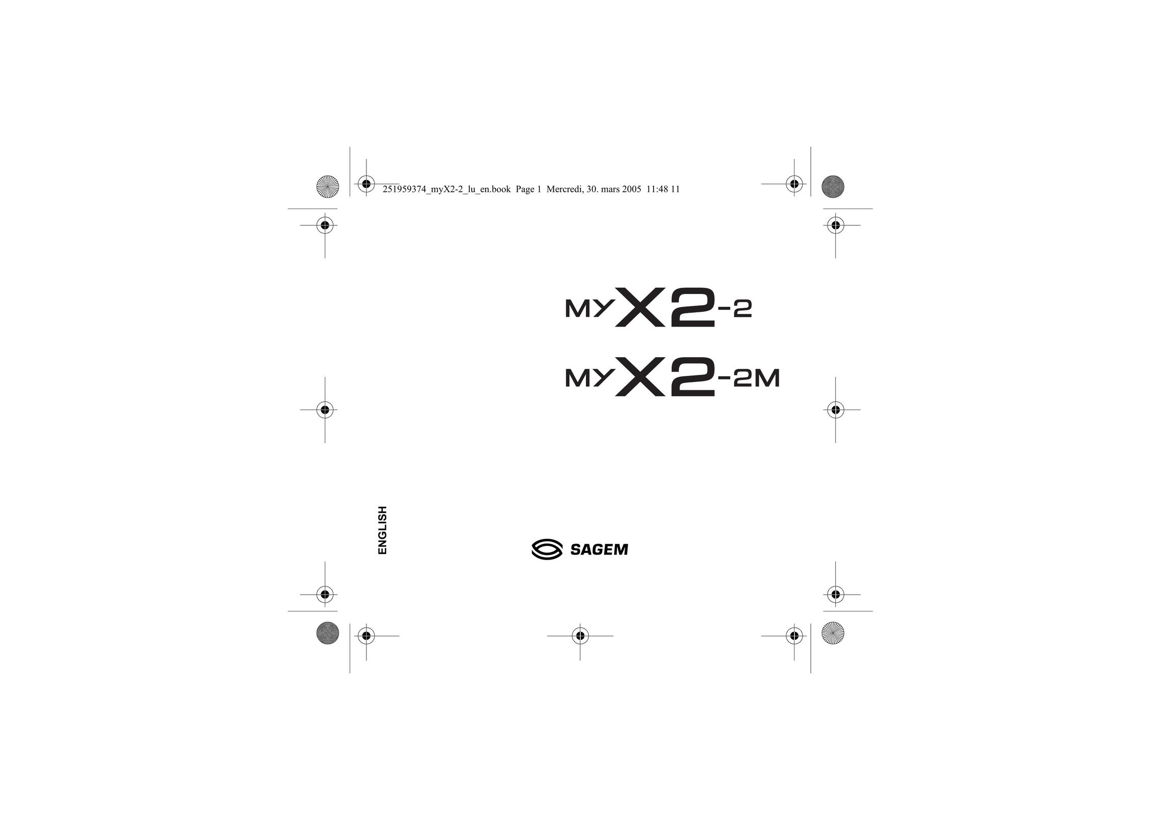 Sagem MyX2-2 Cell Phone User Manual