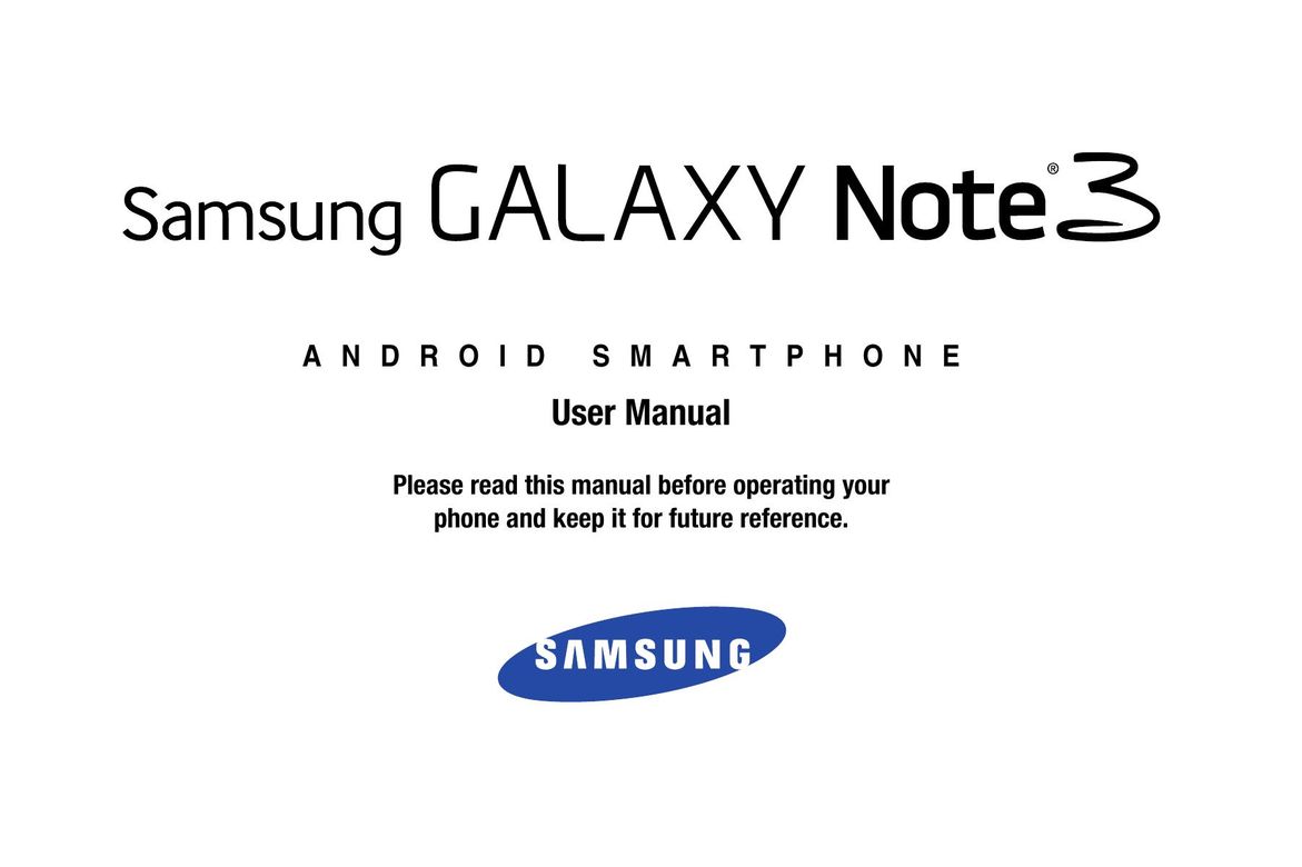 Samsung 3 Cell Phone User Manual