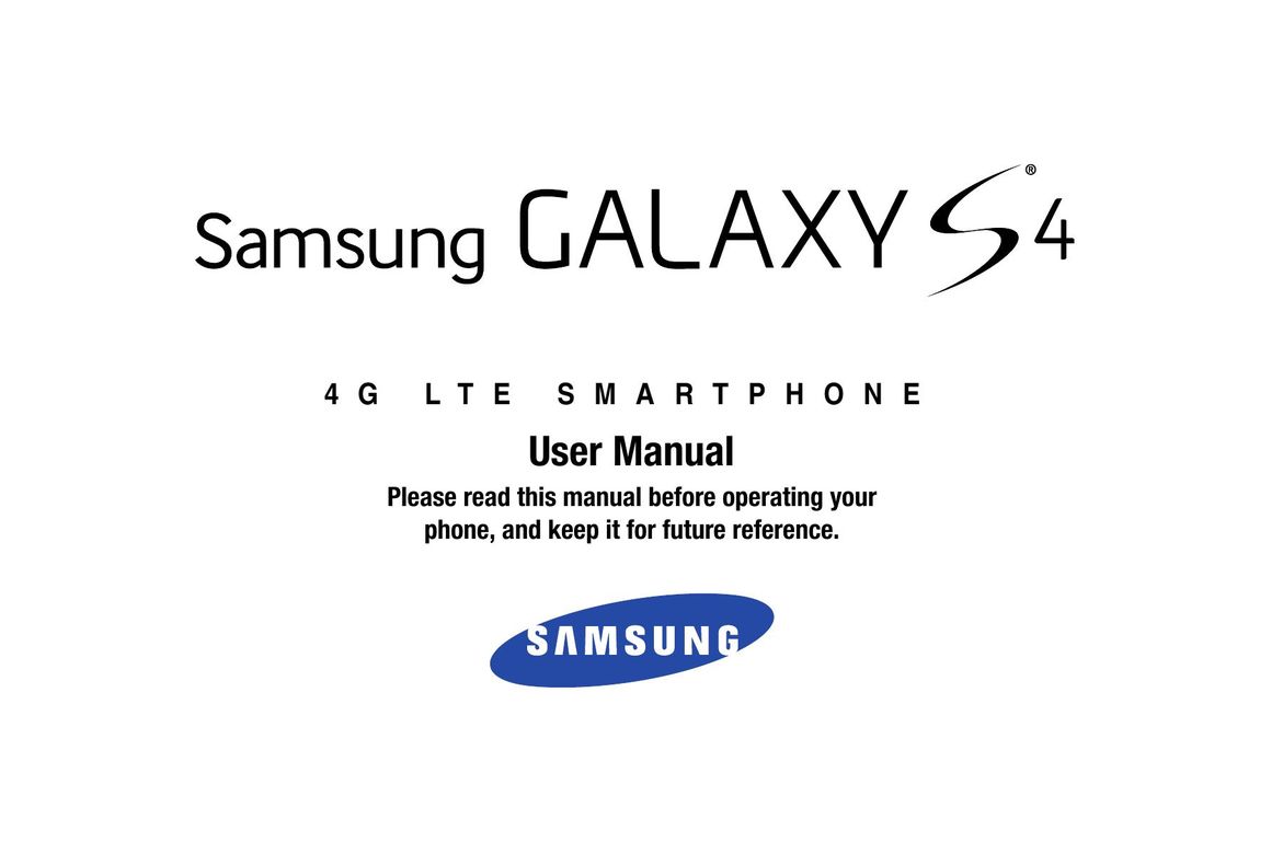 Samsung 4G LTE SMARTPHONE Cell Phone User Manual