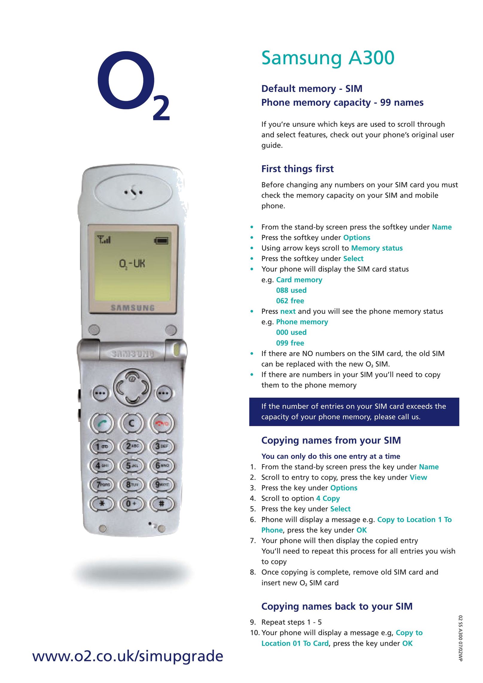 Samsung A300 Cell Phone User Manual