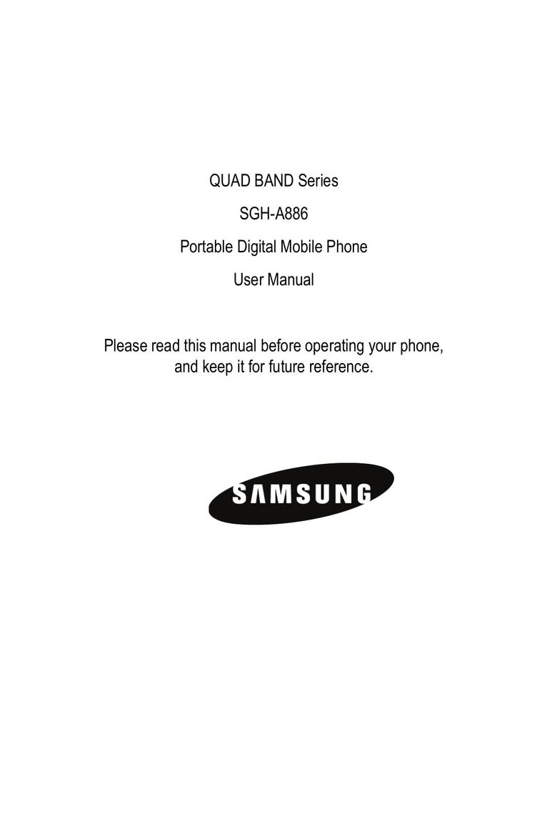 Samsung A886 Cell Phone User Manual
