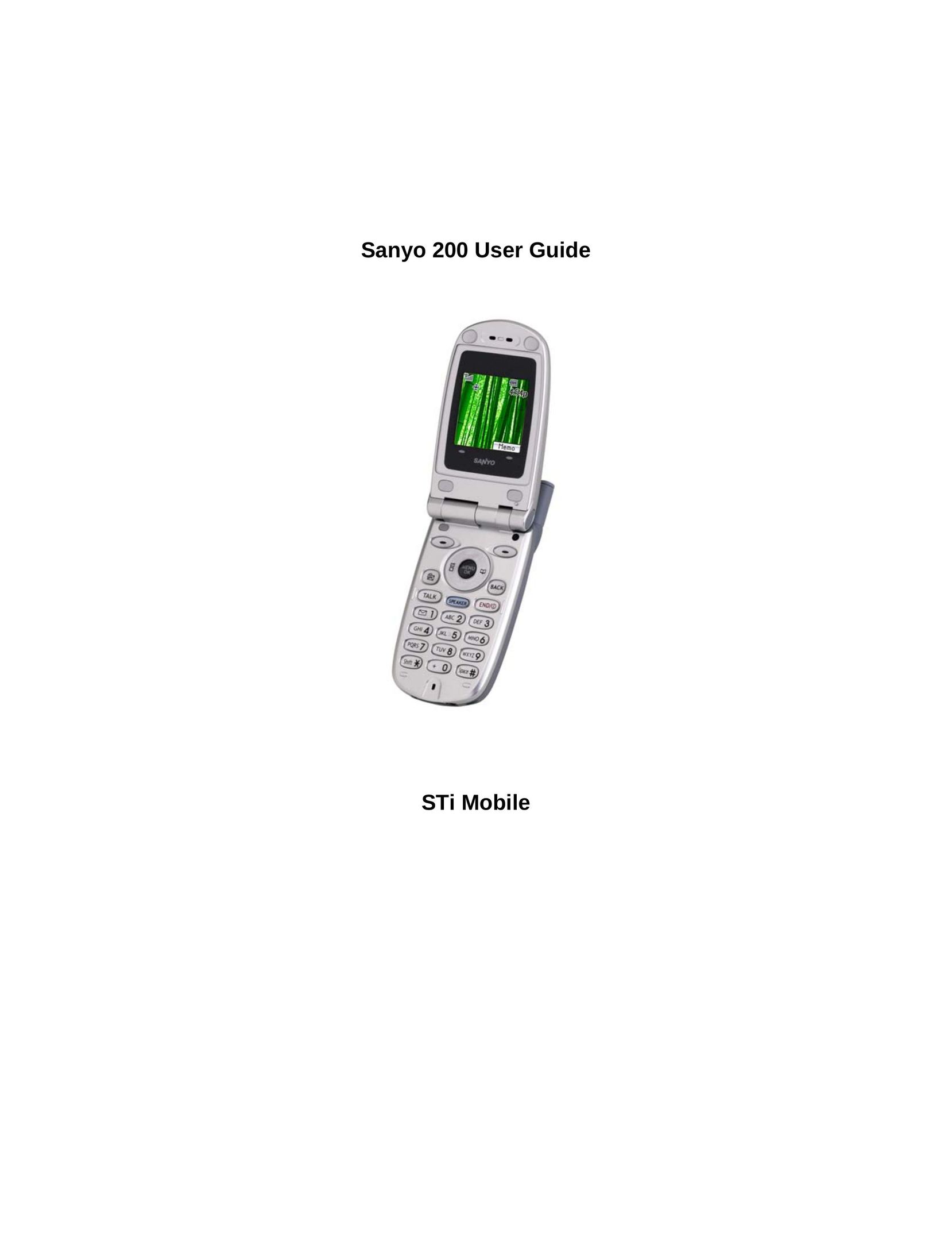 Sanyo SCP200 Cell Phone User Manual