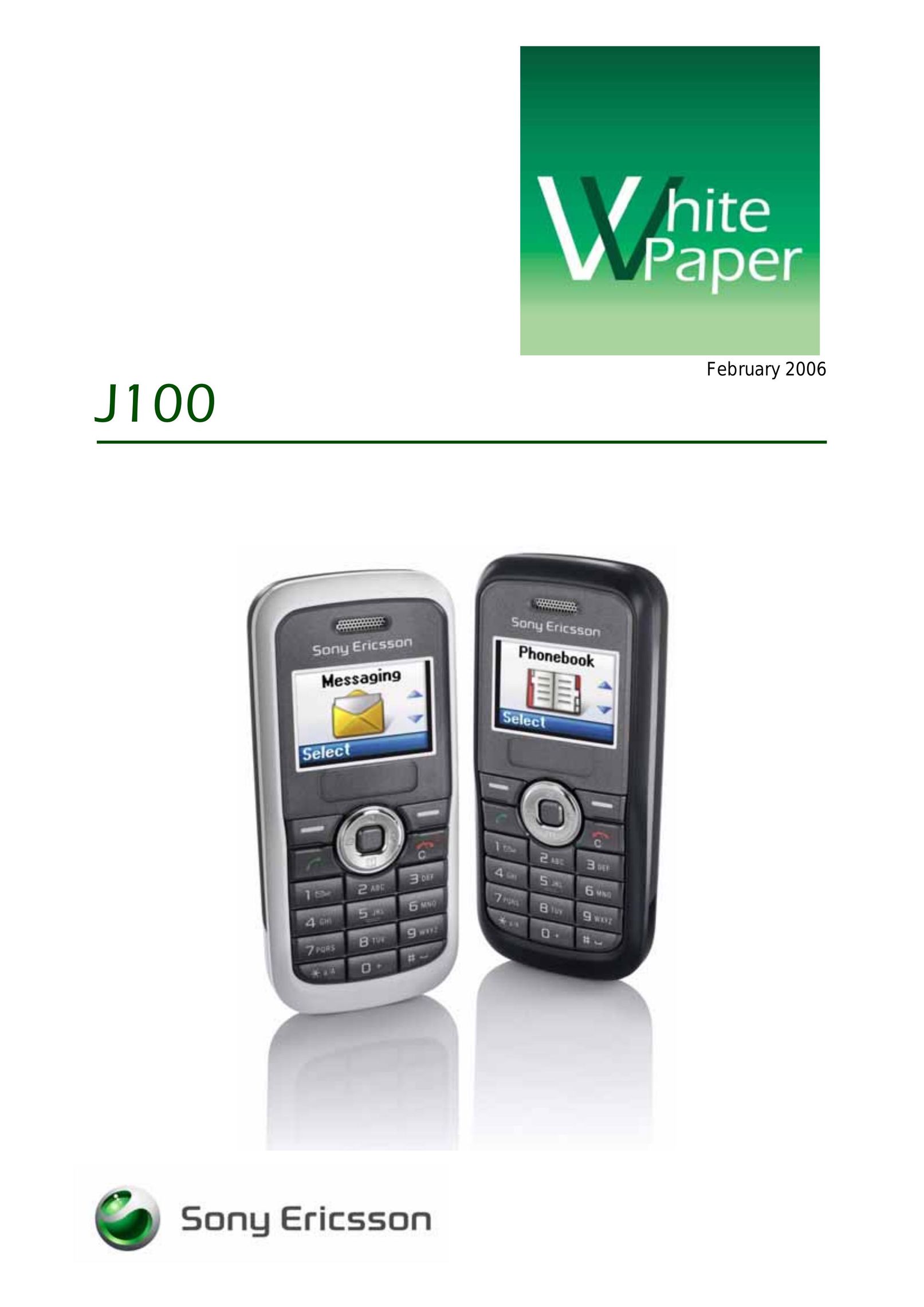 Sony Ericsson J100 Cell Phone User Manual