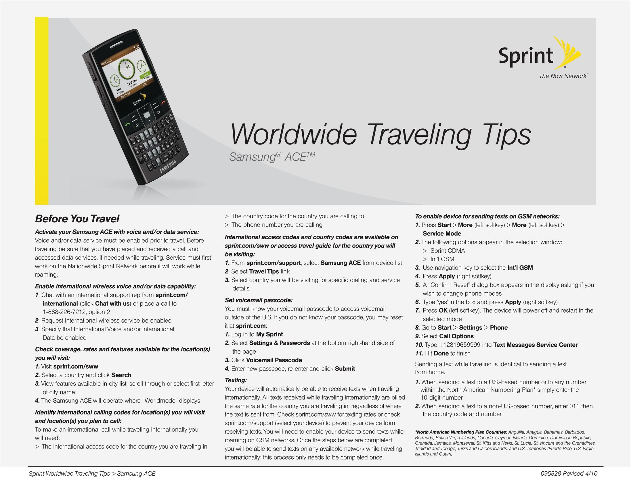Sprint Nextel ACE Cell Phone User Manual