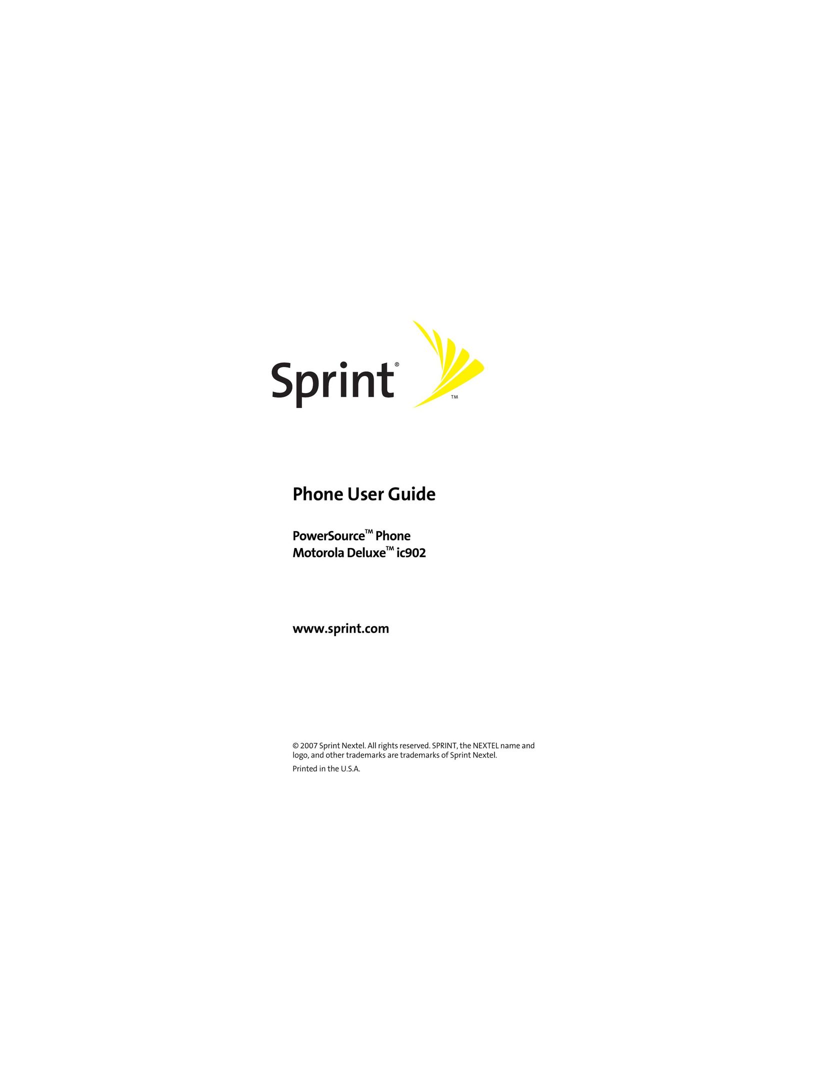 Sprint Nextel IC902 Cell Phone User Manual