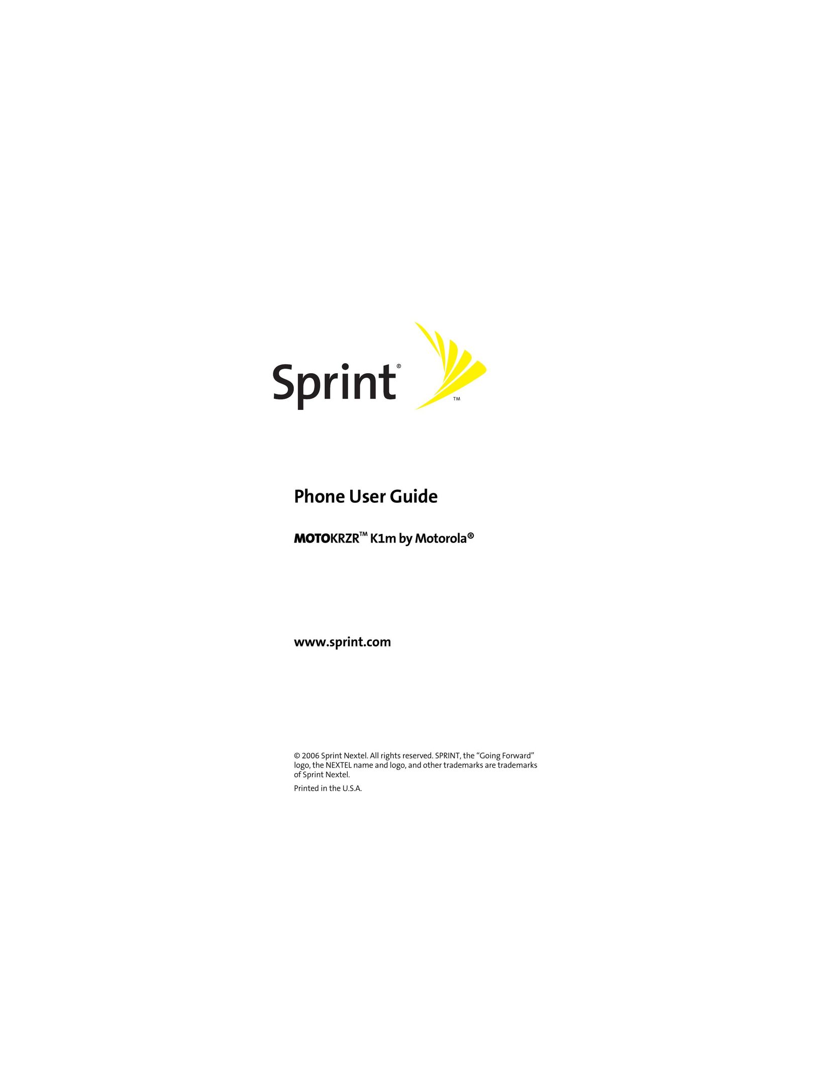 Sprint Nextel K1M Cell Phone User Manual