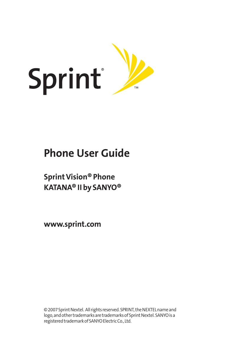 Sprint Nextel Katana 2 Cell Phone User Manual