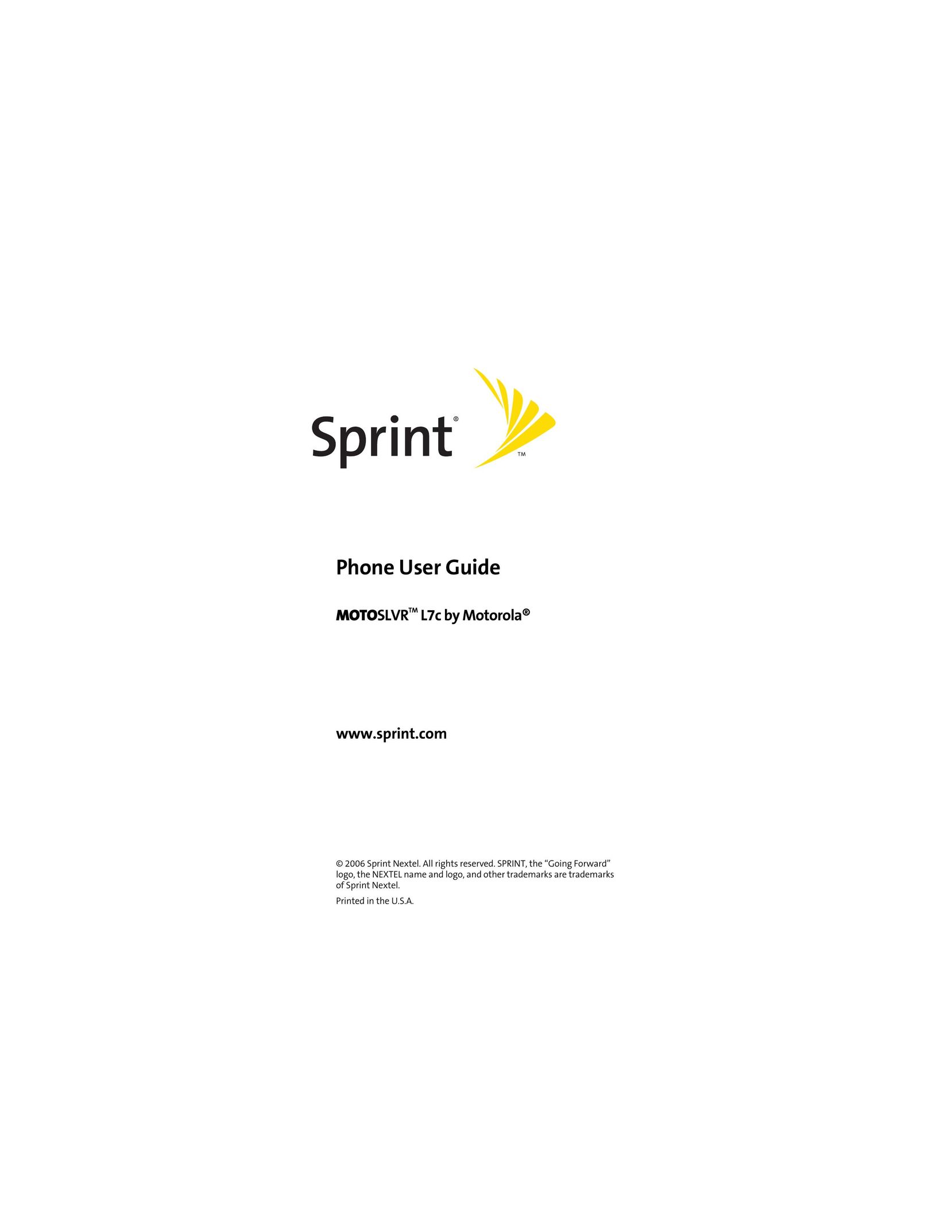 Sprint Nextel L7C Cell Phone User Manual