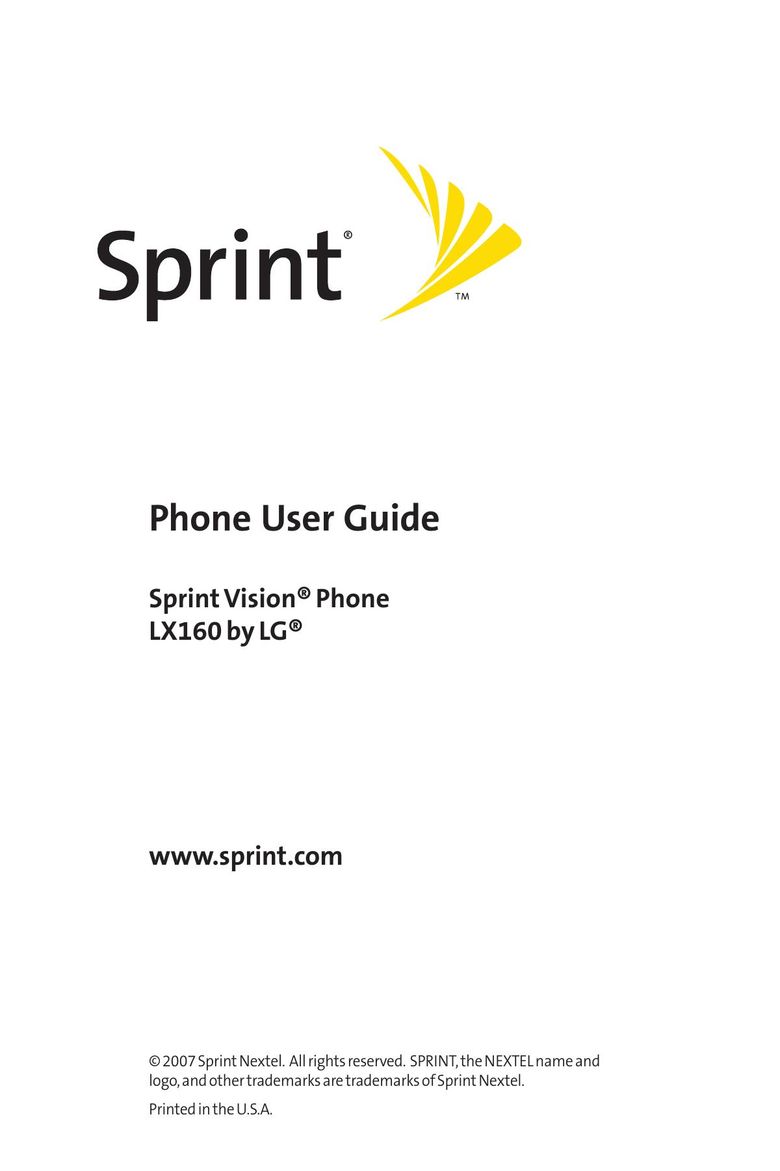 Sprint Nextel LX160 Cell Phone User Manual