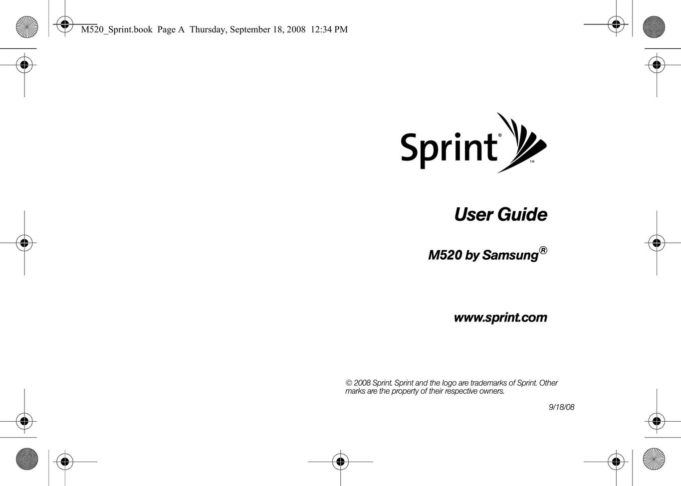 Sprint Nextel M520 Cell Phone User Manual