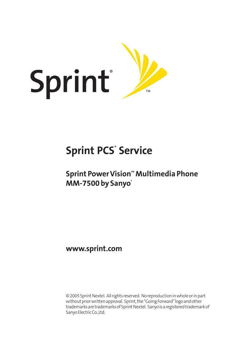 Sprint Nextel MM-7500 Cell Phone User Manual