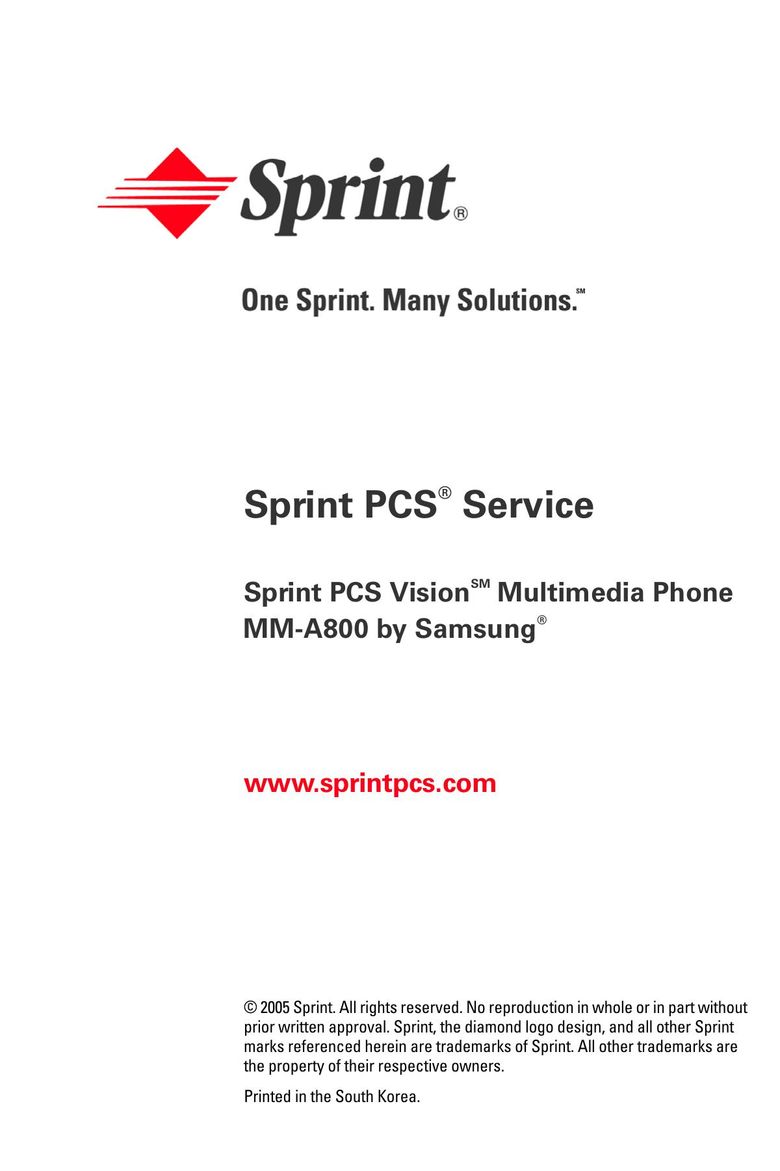 Sprint Nextel MM-A800 Cell Phone User Manual