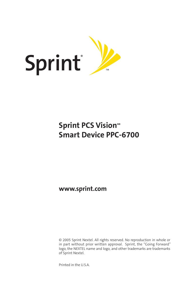 Sprint Nextel PPC-6700 Cell Phone User Manual