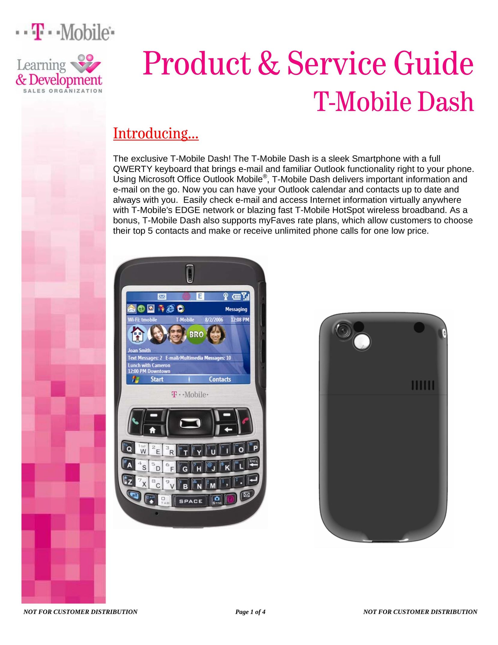 T-Mobile t-mobile dash Cell Phone User Manual
