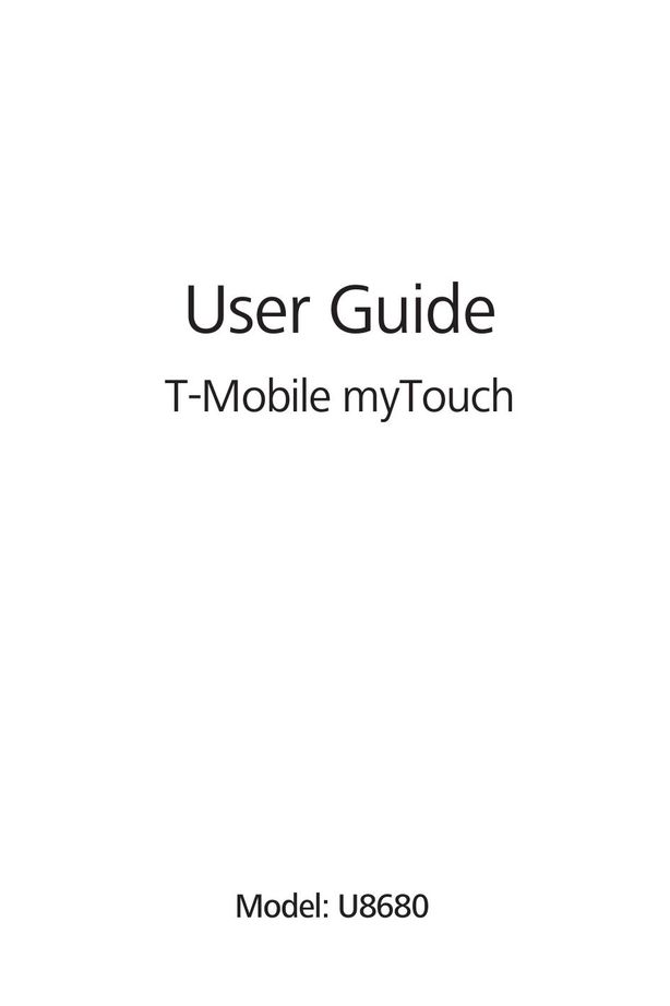 T-Mobile U8680 Cell Phone User Manual