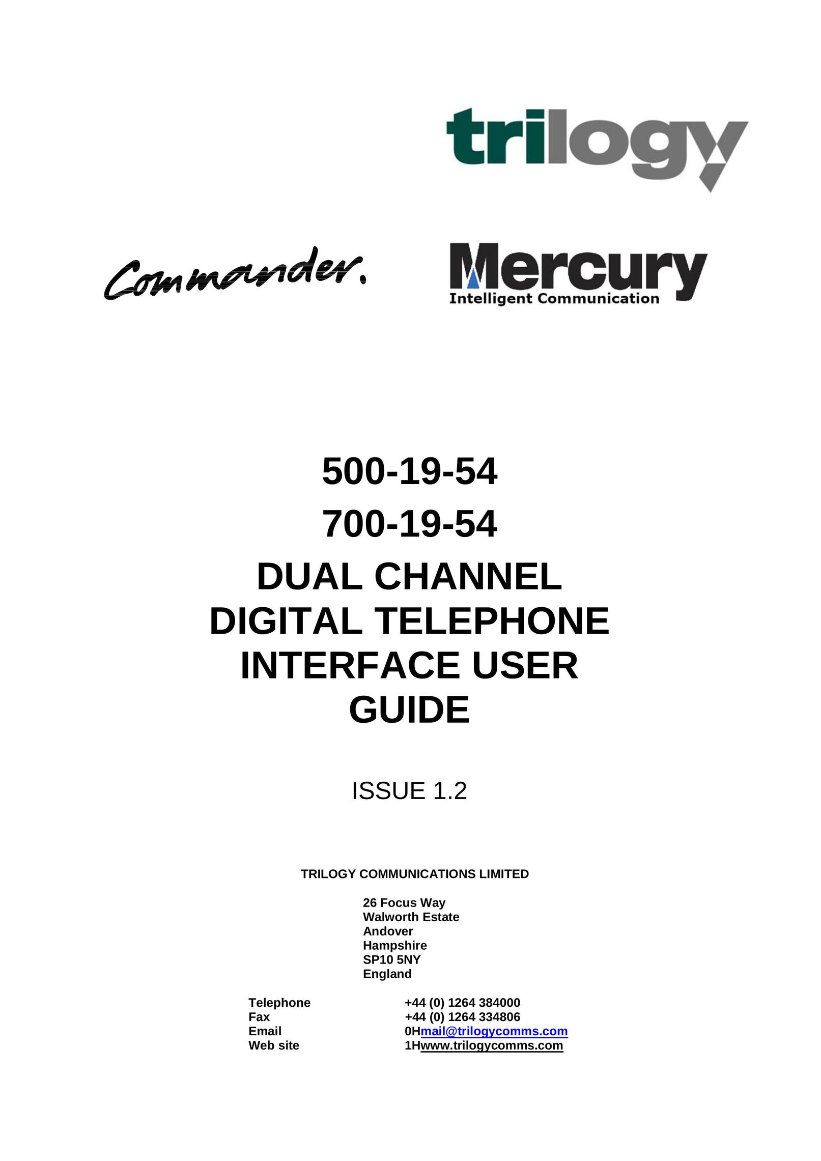 Trilogy Touch Technology 500-19-54 Cell Phone User Manual