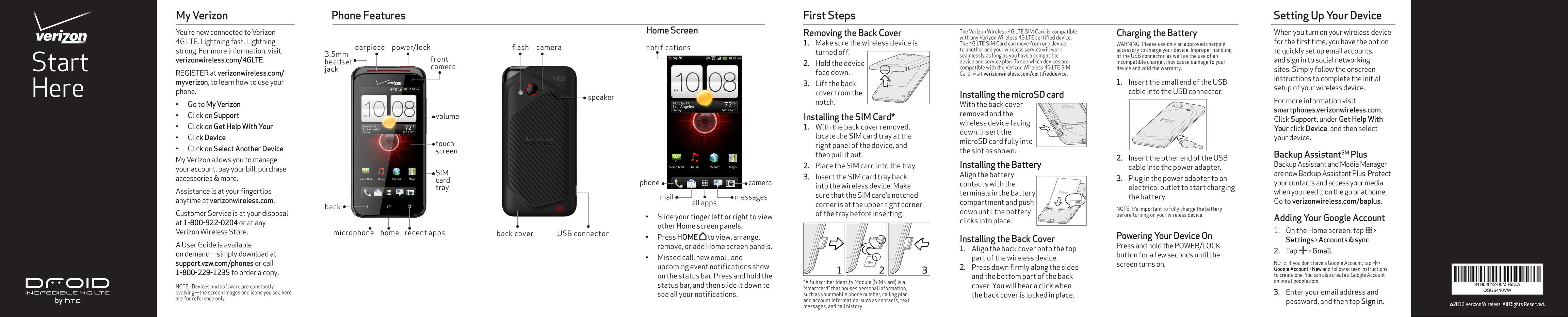 Verizon QSG6410VW Cell Phone User Manual