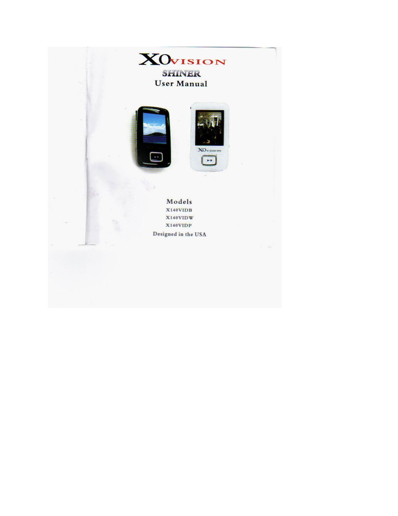 XO Vision X140VIDW< X140VIDP Cell Phone User Manual