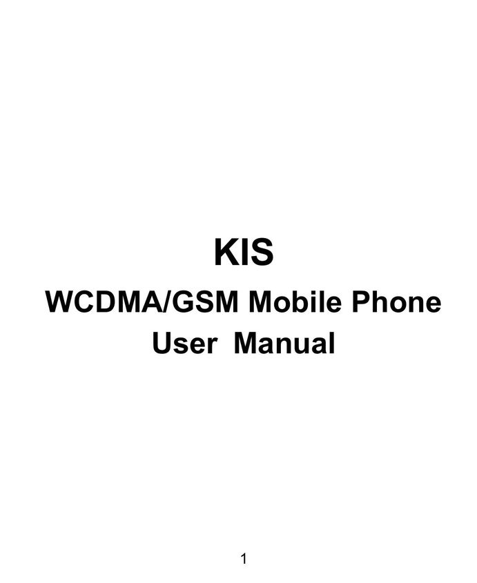 ZTE KIS Cell Phone User Manual
