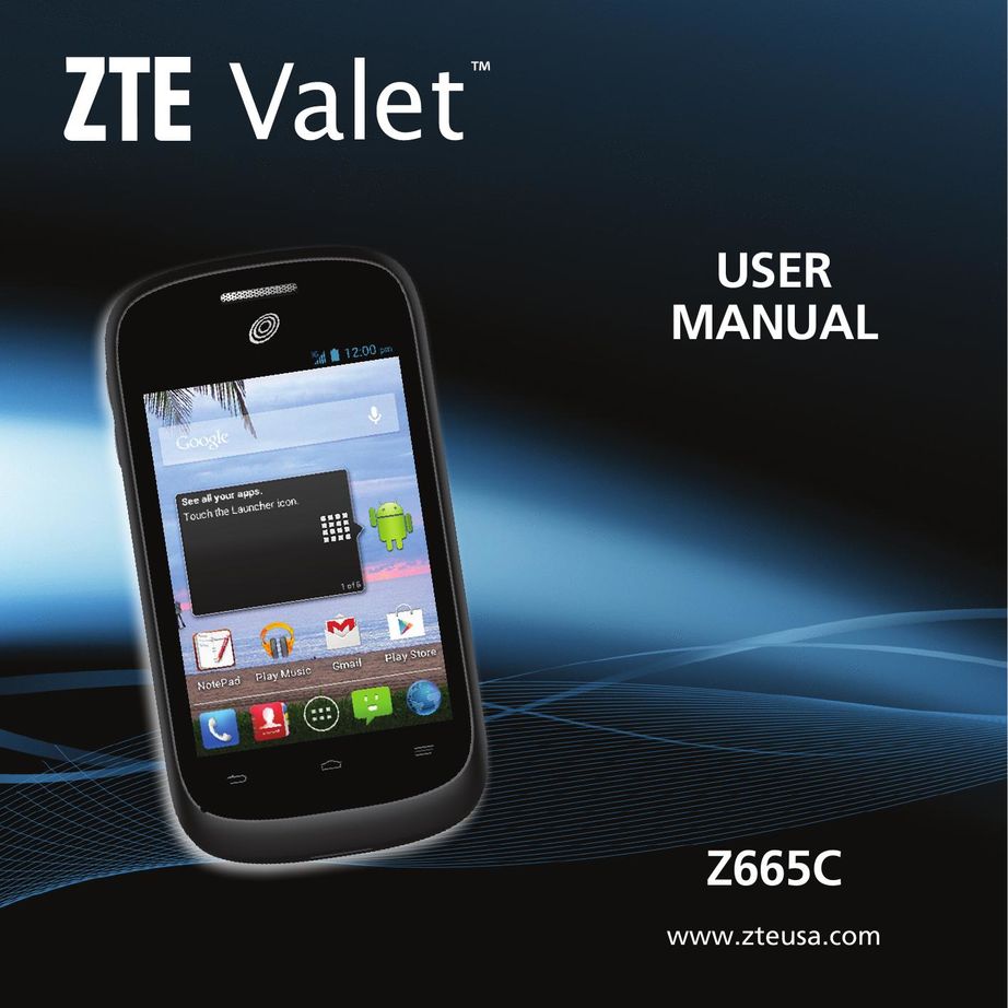 ZTE Z665C Cell Phone User Manual