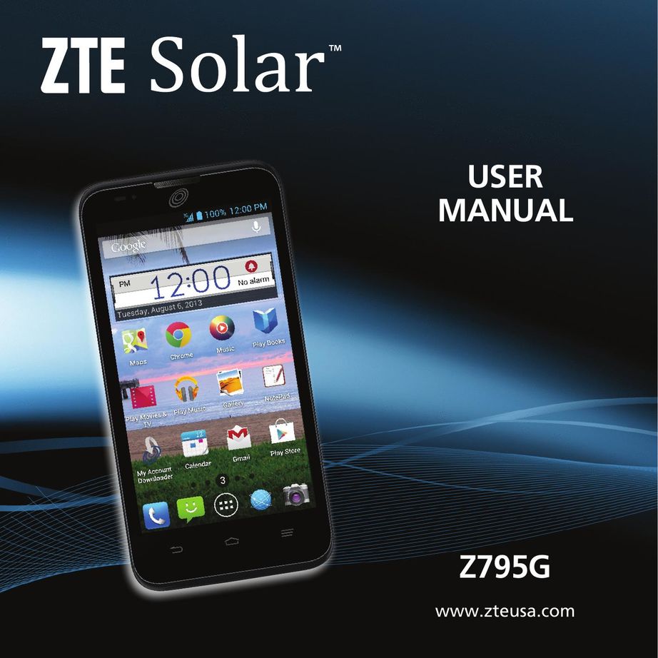 ZTE Z795G Cell Phone User Manual