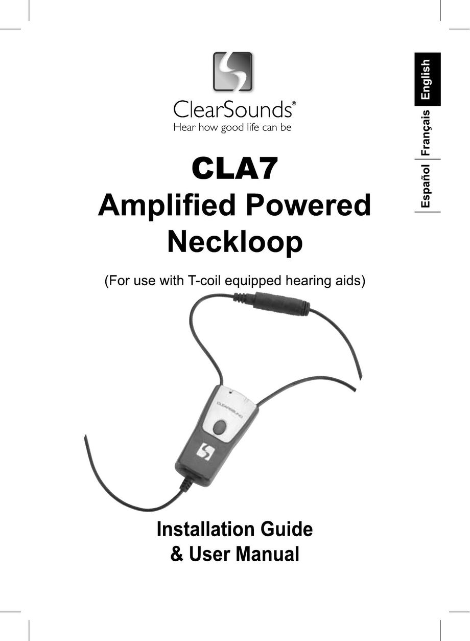 ClearSounds CLA7 Cell Phone Accessories User Manual