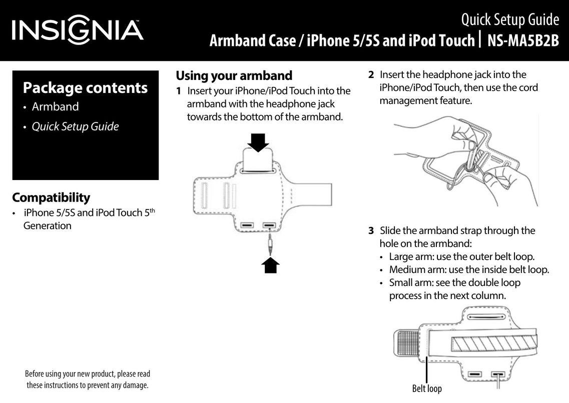Insignia NS-MA5B2B Cell Phone Accessories User Manual