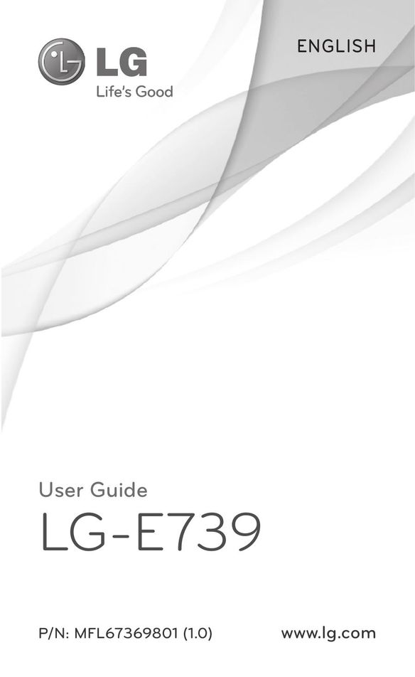 LG Electronics E739 Cell Phone Accessories User Manual