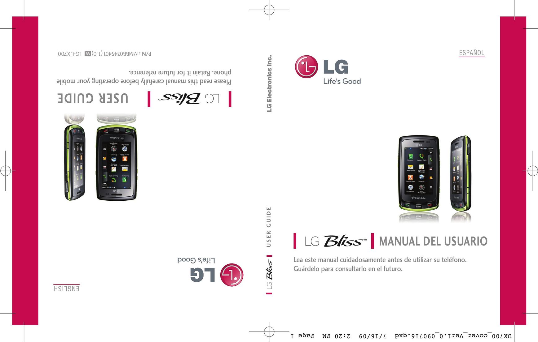 LG Electronics UX700 Cell Phone Accessories User Manual